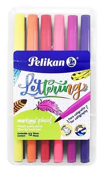 MARCADOR PELIKAN X 12COL MARKANA PINCEL LETTERING