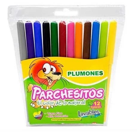 MARCADOR PARCHESITOS X 12COL LAVABLES