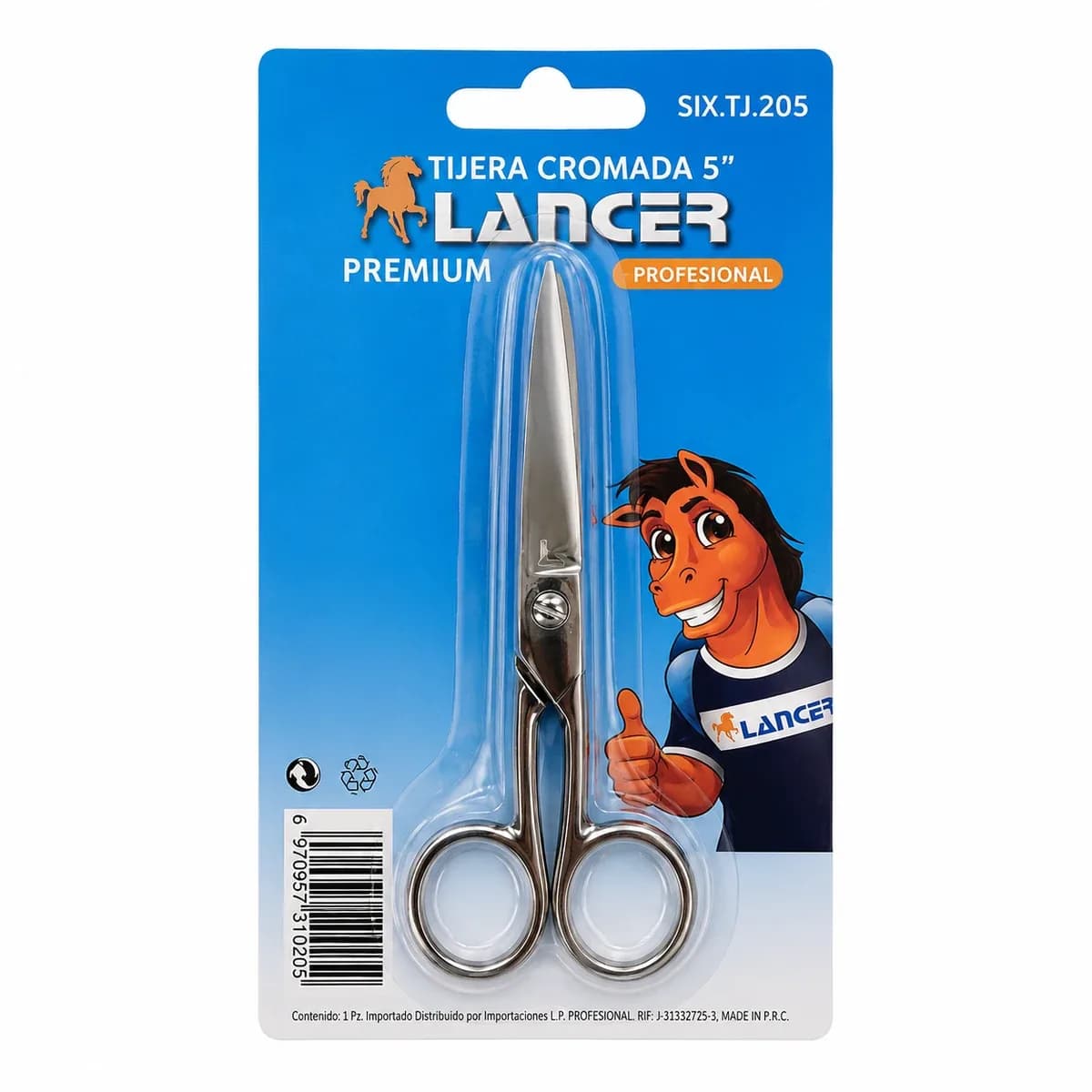 TIJERA LANCER CROMADA 5PUL TJ.205