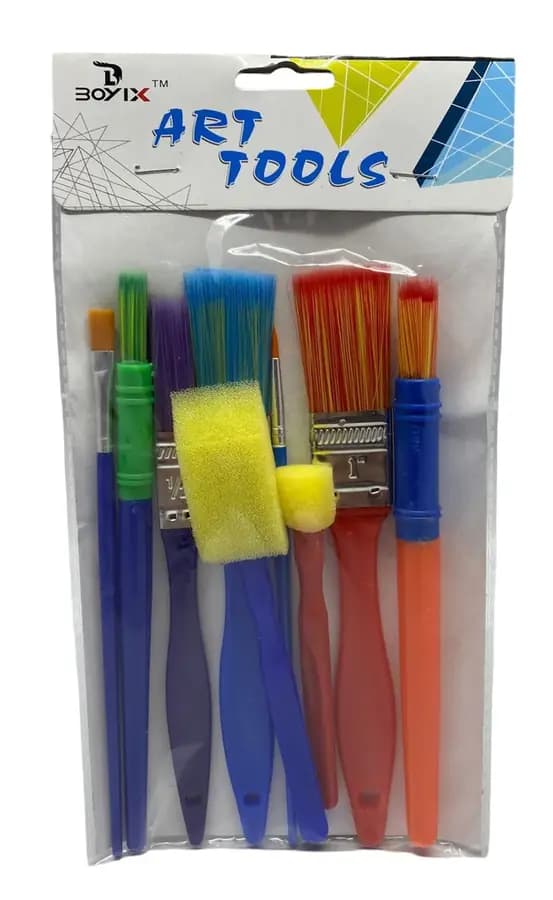 PINCEL CELINA X 9UN SET P/PINTAR +ESPONJA IM19-865
