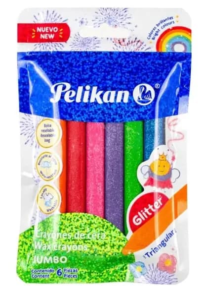 CRAYON PELIKAN ESCARCHADO X 6COL