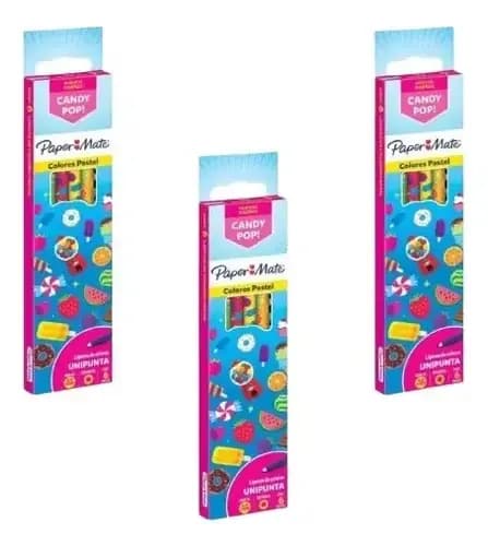 ESFERO BLISTER X 6COL PAPER MATE CANDY POP 0.7MM