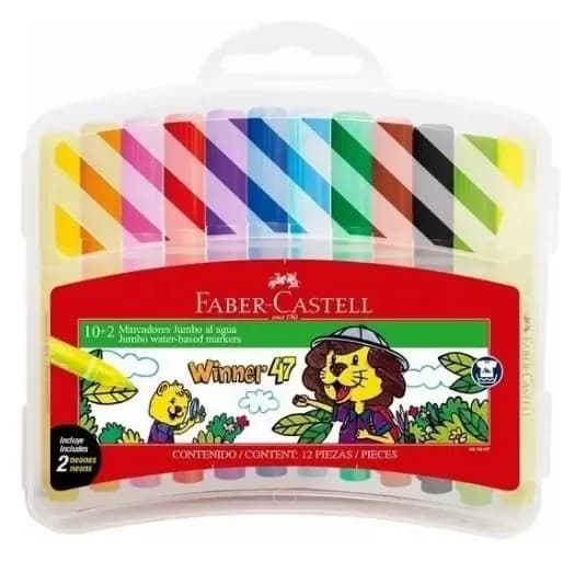 MARCADOR FABER C. X 12COL JUMBO WINNER 47