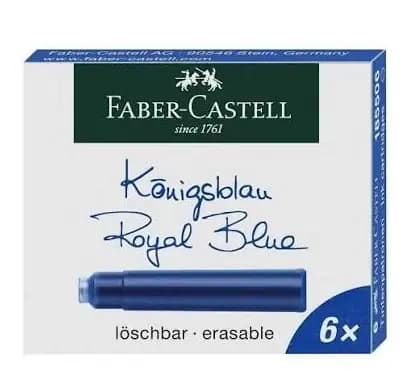 TINTA ESTILOGRAFO FABER C. CART. X6UN AZUL