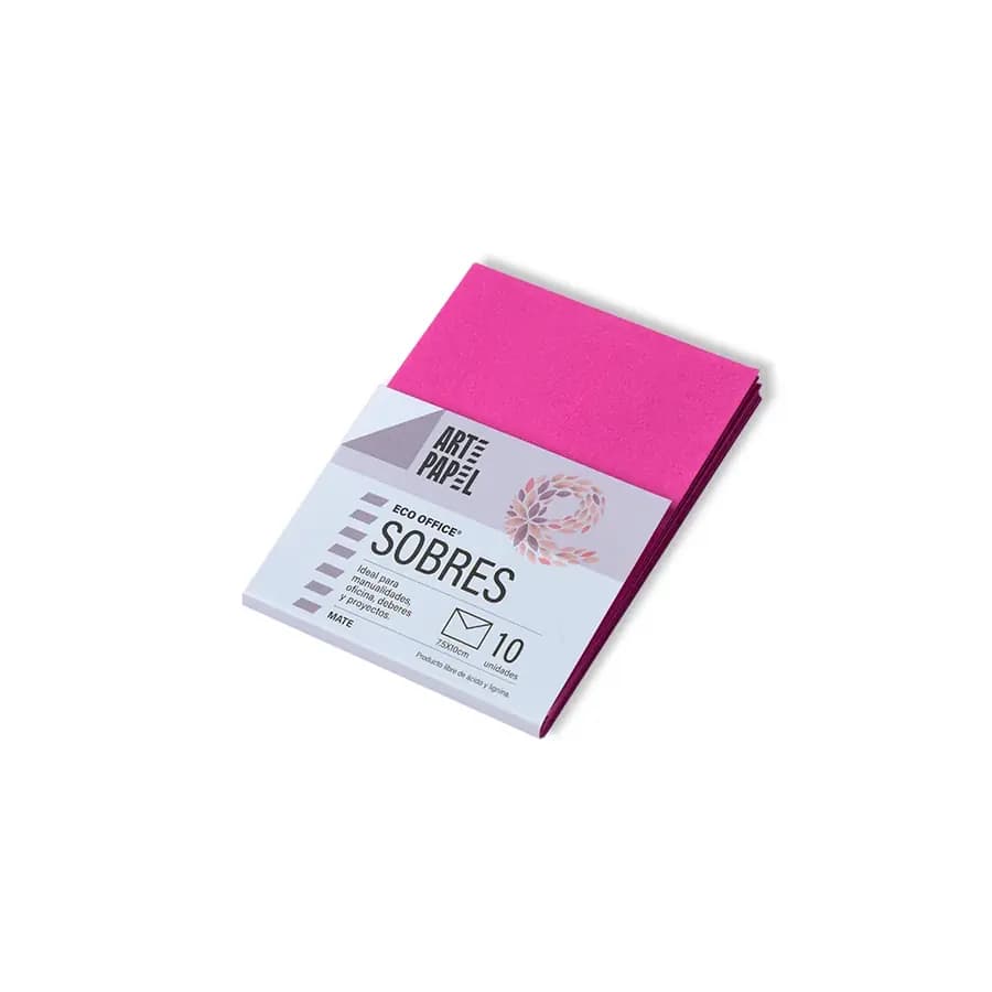 SOBRE MONEDERO PAQ X10UN ROSA SHOCK FUCSIA 0024