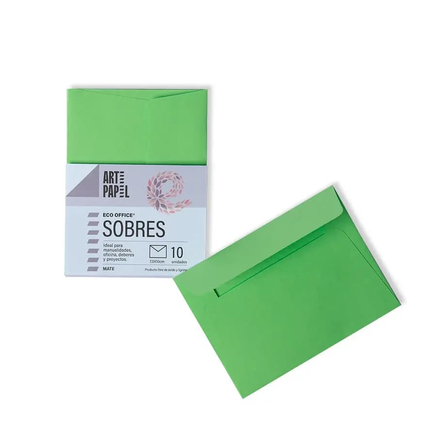 SOBRE MONEDERO PAQ X10UN VERDE PRATO VERDE CLARO 0026