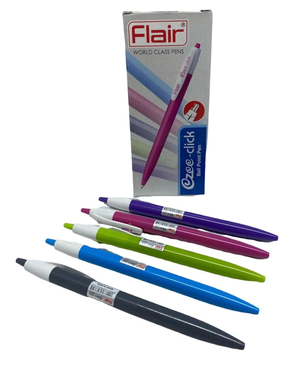 ESFERO ESTUCHE X 12UN FLAIR EZEE-CLICK 4913 AZUL