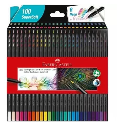 PINTURA FABER CASTELL X 100COL SUPER SOFT