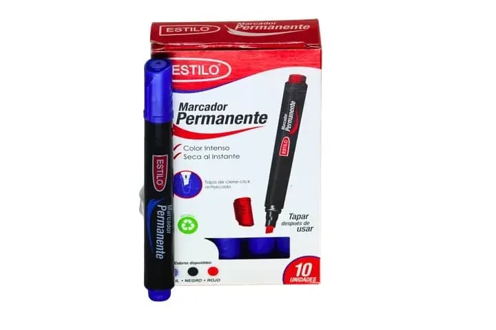 MARCADOR ESTILO PERMANENTE AZUL