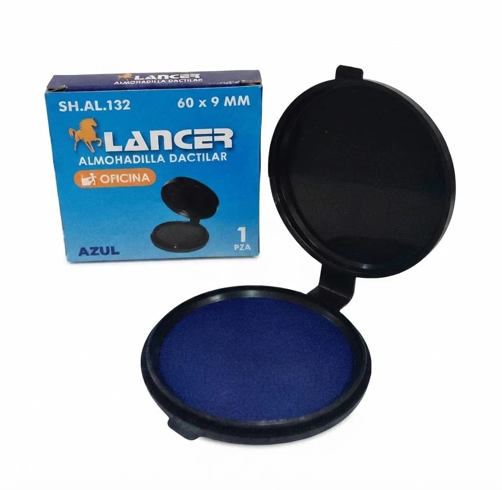 ALMOHADILLA DACTILAR LANCER AZUL SH.AL.132