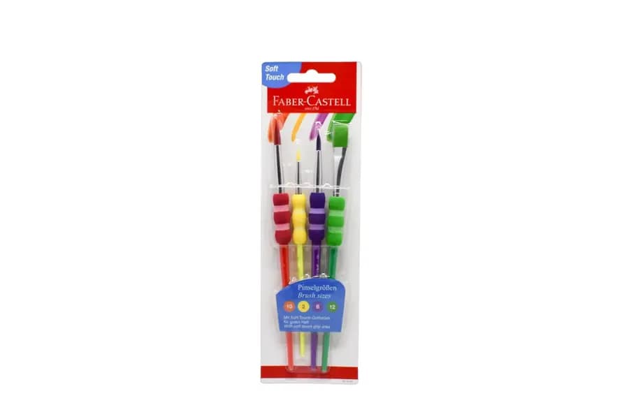 PINCEL FABER CASTELL X 4UN REDONDO-PLANO