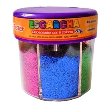 ESCARCHA FRASCO BESTER 6EN1 PRIMARIOS 60GR