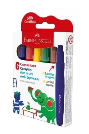 CRAYON FABER C. JUMBO X 6COL CREMOSO