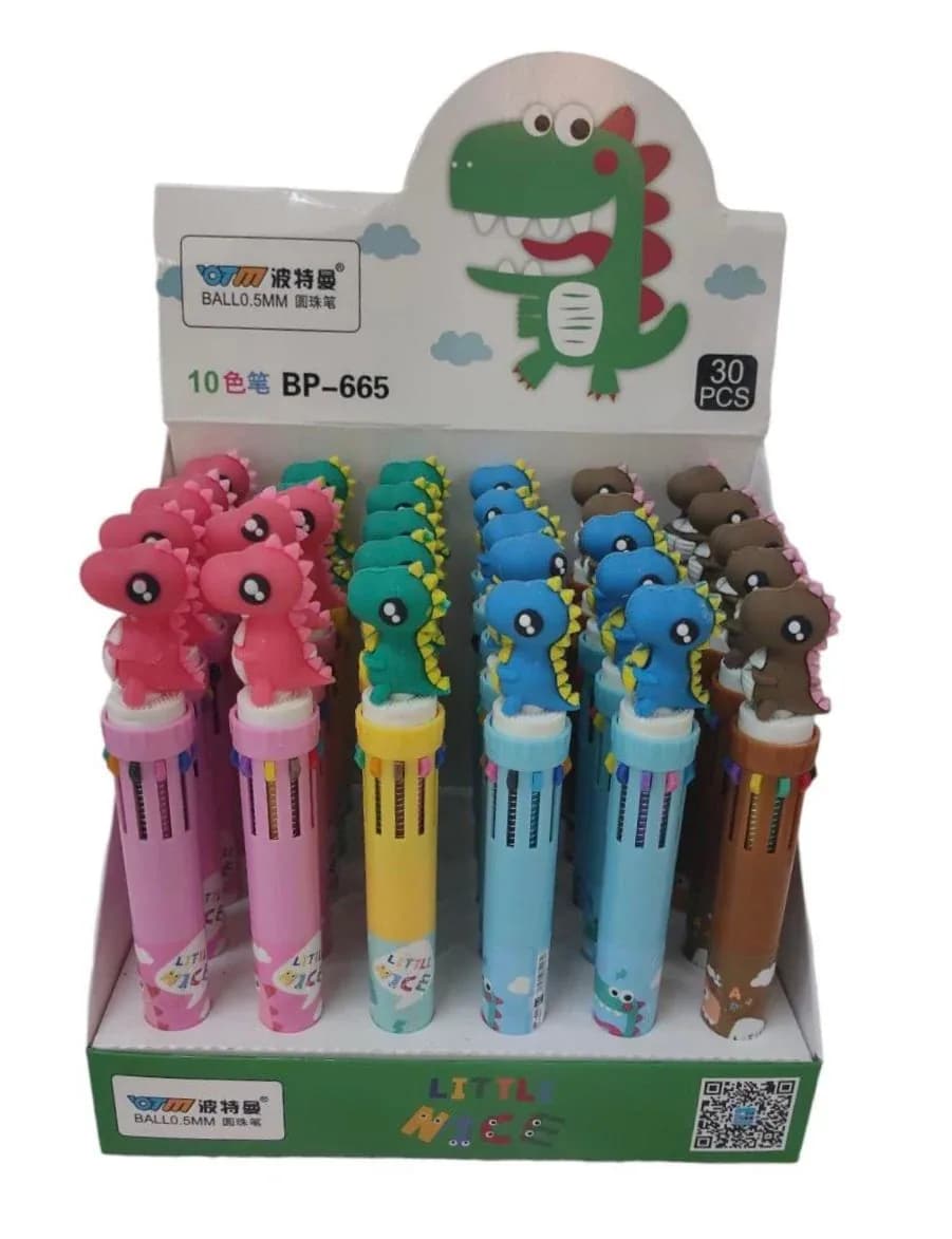 ESFERO 4 MINAS COL MINI DINOSAURIO IC 606-1