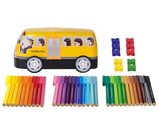 MARCADOR FABER C. X 33COL AUTOBUS ESCOLAR METAL