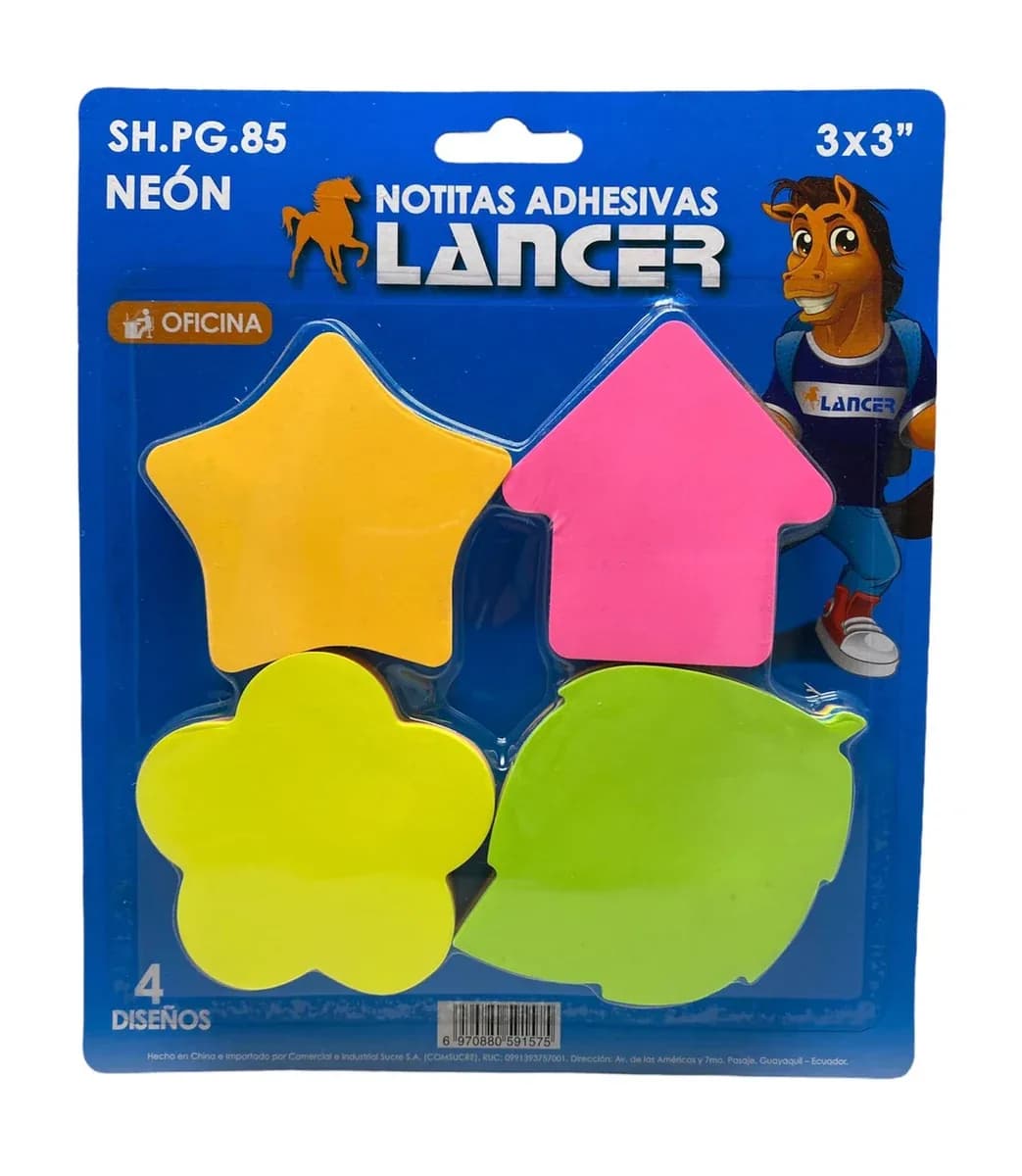 NOTITAS LANCER DISENOS DISPLAY SH.PG.85