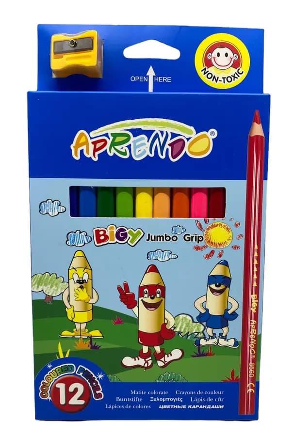 PINTURA APRENDO X 12COL JUMBO TRIANGULAR