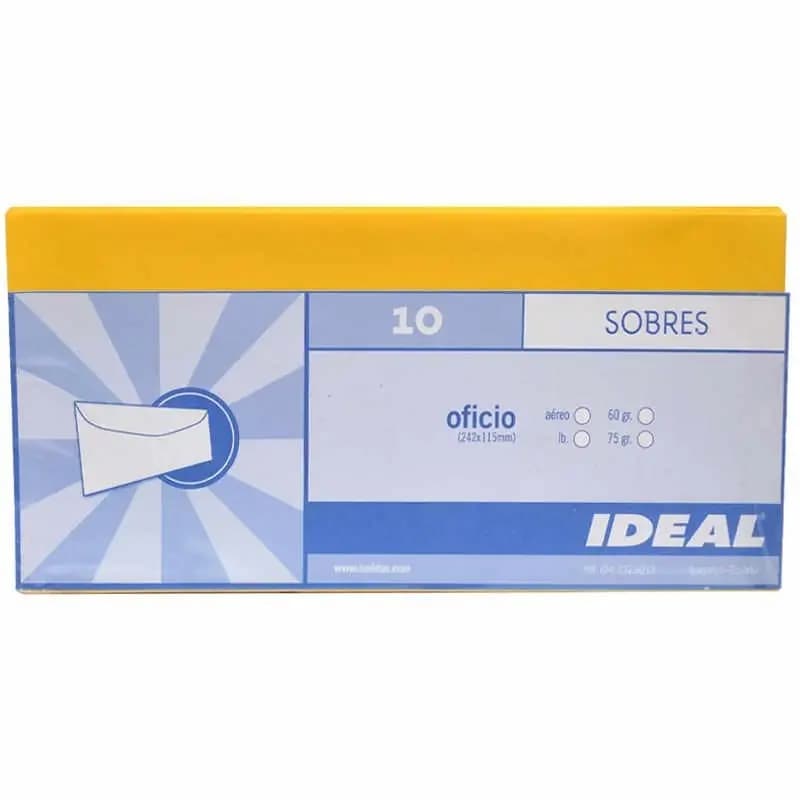 SOBRE DINERO IDEAL AMARILLO FLUOR PAQ X10UN