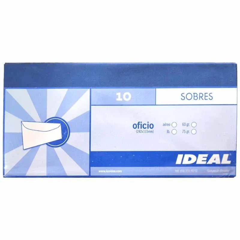SOBRE DINERO IDEAL AZUL PAQ X10UN