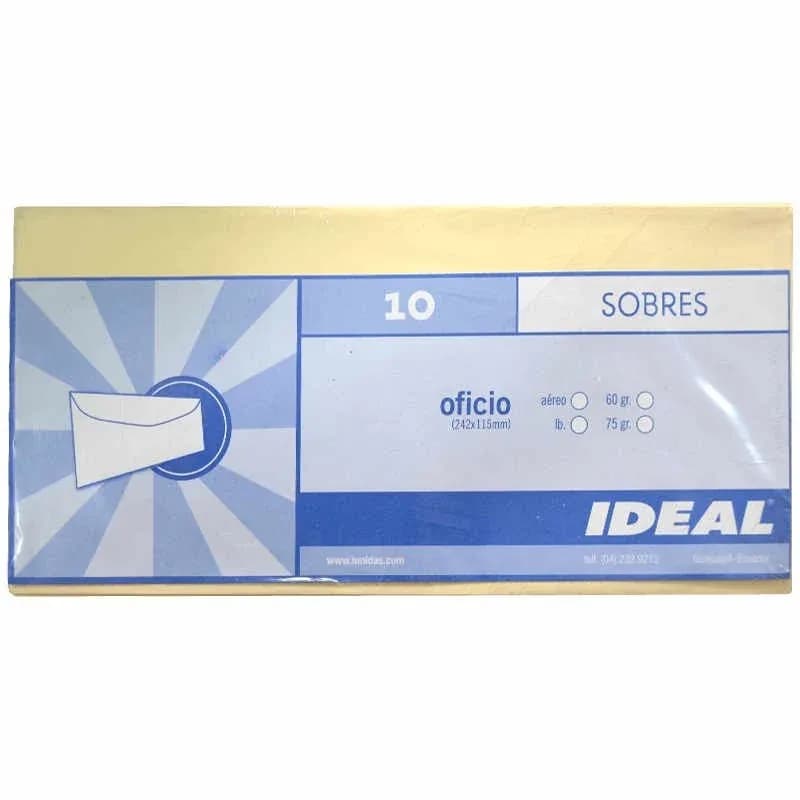 SOBRE DINERO IDEAL CREMA PAQ X10UN