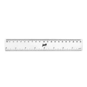 REGLA PLASTICA 20 CM JEFF