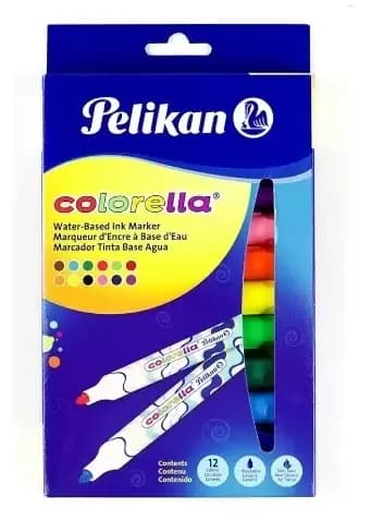 MARCADOR PELIKAN X 12COL JUMBO COLORELLA