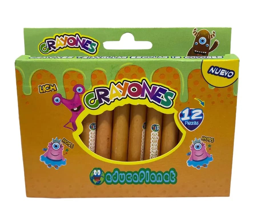 CRAYON EDUCAPLANET JUMBO TRIANG. X 12COL