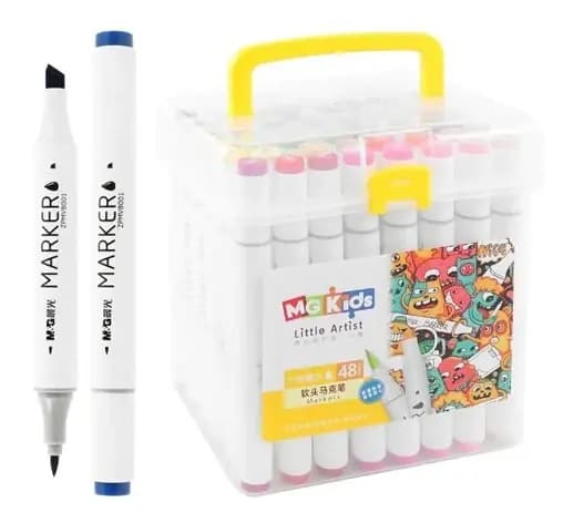 MARCADOR MG X 48COL KIDS D/PUNTA BRUSH ZPMV8004