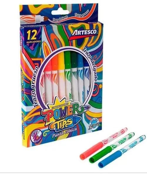MARCADOR ARTESCO POWER TIPS X12COL