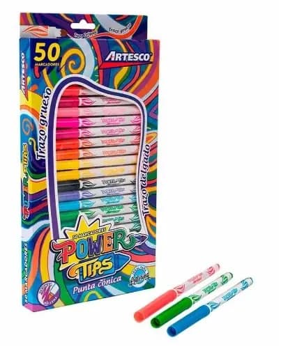 MARCADOR ARTESCO POWER TIPS X50 COL