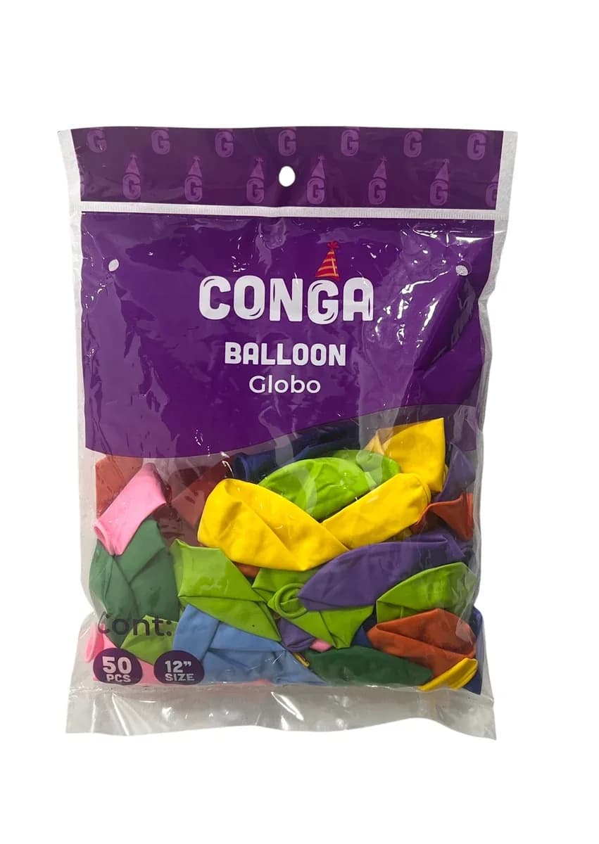 GLOBO COLORES X 12 UNIDADES