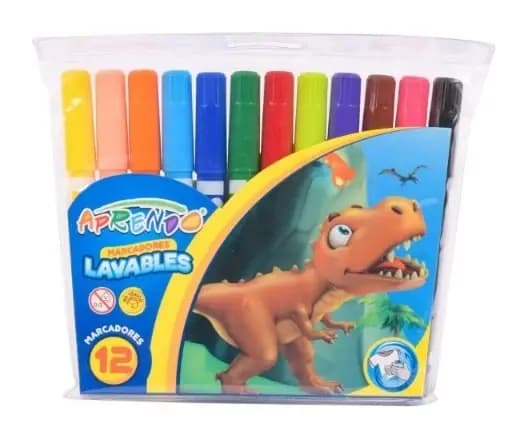 MARCADOR APRENDO X 12COL LAVABLE JUMBO 0212