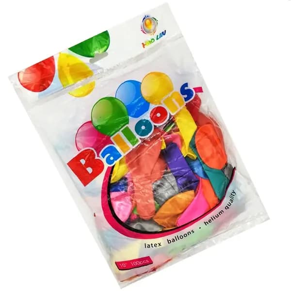 GLOBO FUNDA X 100UN PARTY JOY SURTIDO