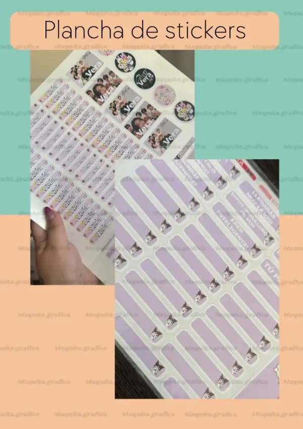 STICKER PLANCHA 8 ASIGNATURAS