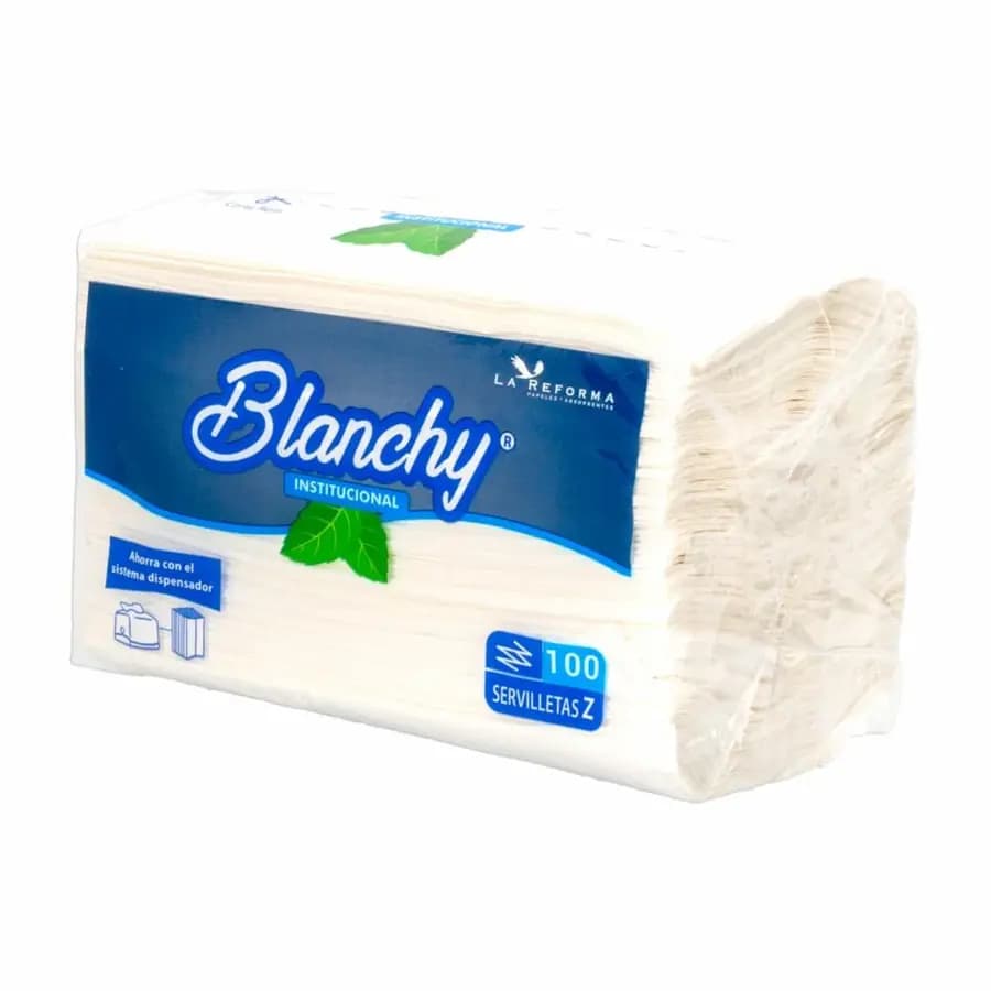 PAQUETE SERVILLETA BLANCHY X 100UN.