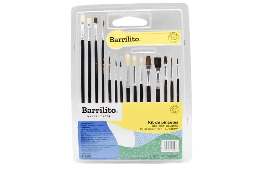PINCEL BARRILITO X 15UN 8043KPM MIX