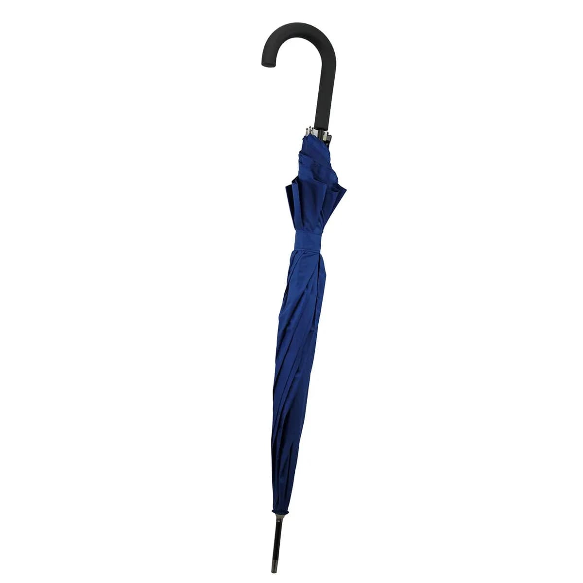 PARAGUAS BASTON NEGRO C AZUL REFORZADO