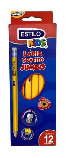 UNIDAD LAPIZ ESTILO 2B JUMBO TRIANGULAR