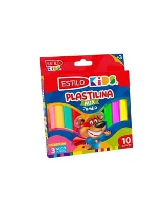 PLASTILINA ESTILO KIDS X 10COL MIX JUMBO