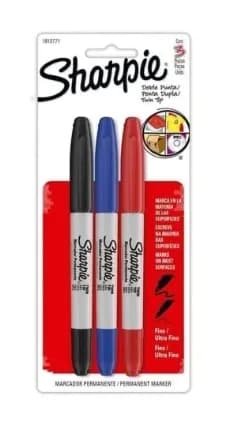MARCADOR SHARPIE X 3COL BASICOS D/PUNTA
