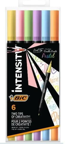 MARCADOR BIC X 6COL INTENSITY DUO PASTELES