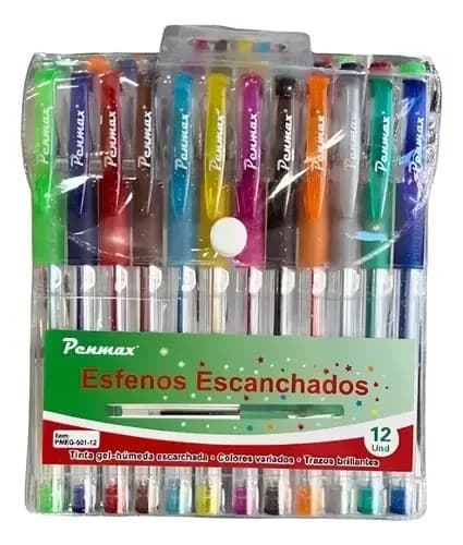 ESFERO ESTUCHE X 10COL GEL ESCARCHA LSA127