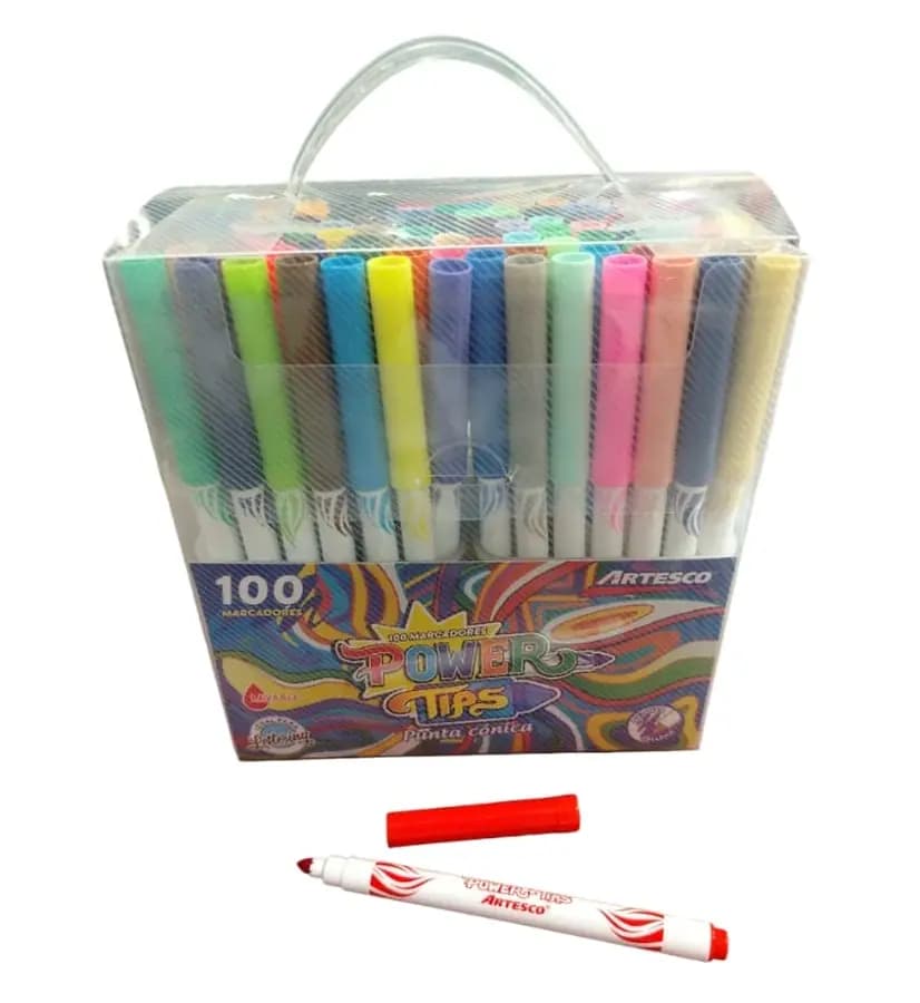 MARCADOR ARTESCO POWER TIPS X100 COL