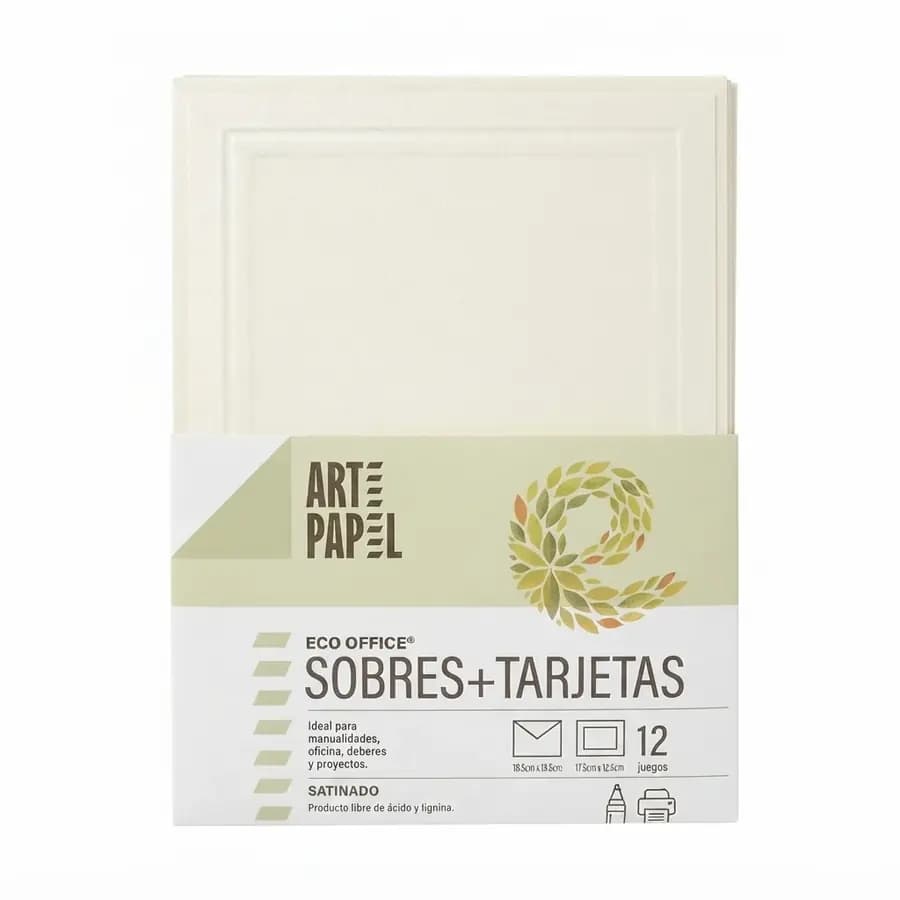 TARJETA SOBRE 12UN. MAJESTIC CANDLELIGHT CREAM