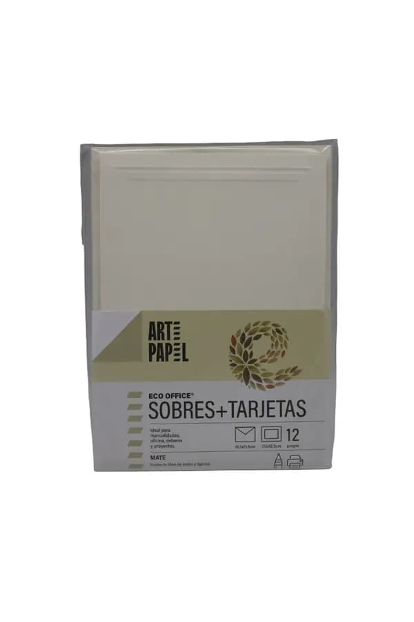 TARJETA SOBRE 12UN. BIANCO FLASH LINEN IVORY 4963