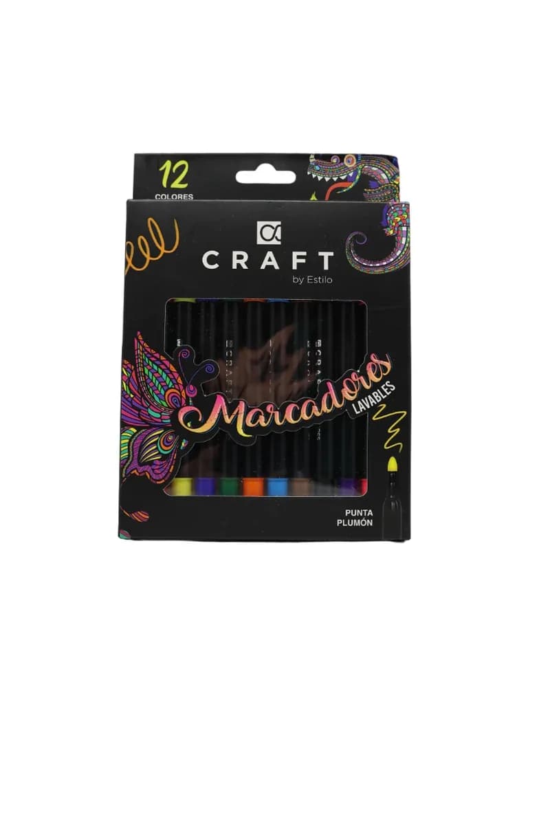 MARCADOR CRAFT X 12COL LAVABLE 2758