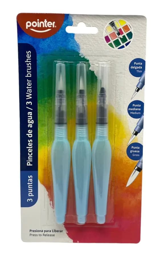 PINCEL DE AGUA POINTER SET X3 WB-3S