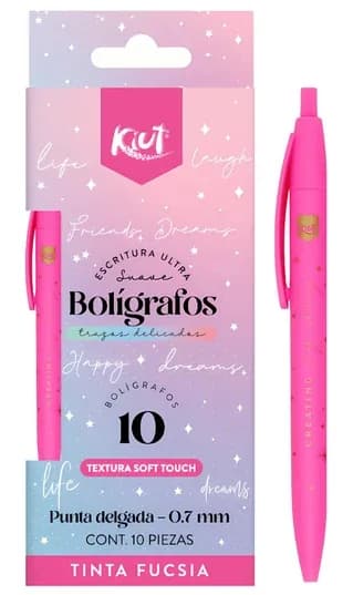 UNIDAD ESFERO KIUT RETRACTIL FUCSIA 0.7MM
