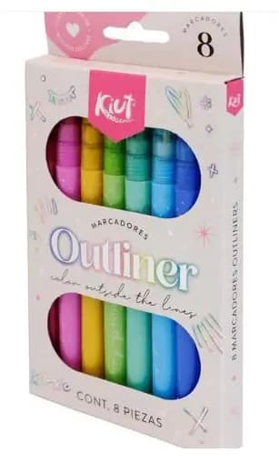 MARCADOR KIUT X 8COL OUTLINERS