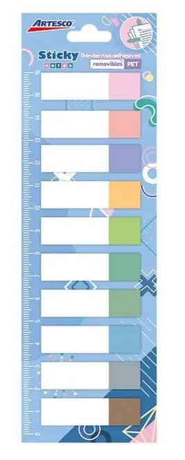 BANDERITAS ARTESCO X 10COL PASTEL SENALES 27110